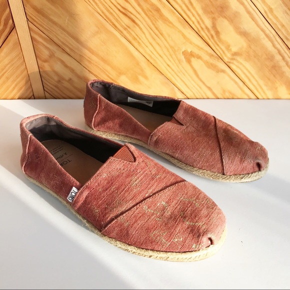 TOMS x & Other Stories Canvas Flats Neutral Rust - Picture 8 of 8